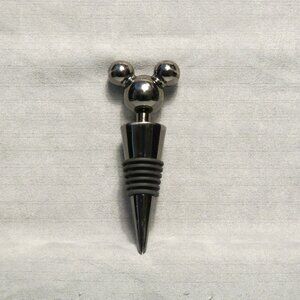Vintage 1980s Stylized Disney Mickey Mouse Chrome Bottle Stopper Made in China